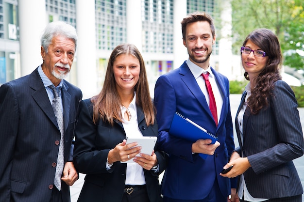 Portrait Of Business Team Outside Office