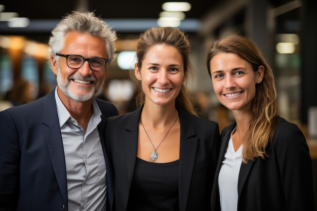 Portrait of businessman and engineers in the factory