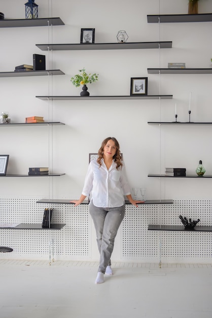 portrait of a businesswoman in a beautiful stylish interior