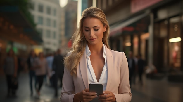 Portrait of a businesswoman Business lady in a business suit Model Style Fashion