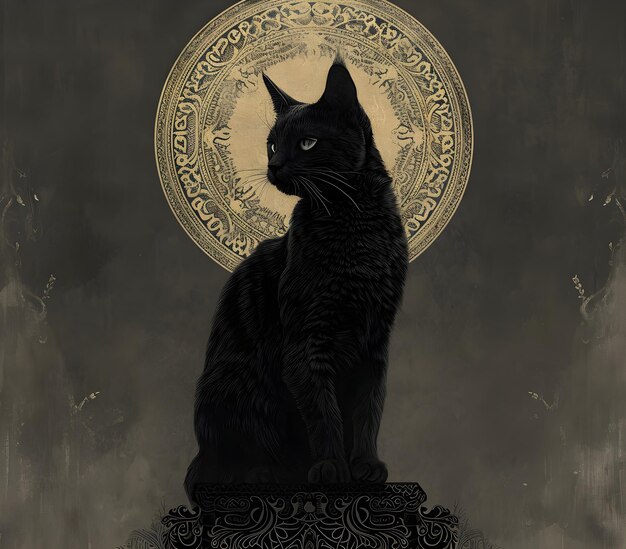 Portrait of cat animal for atmospheric as gothic