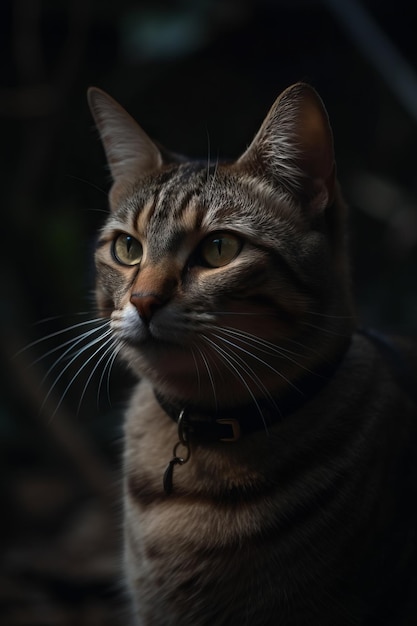 Portrait of Cat Dramatic and Cinematic Lighting Photography Generative AI