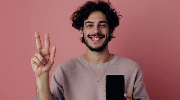 Portrait of a Charismatic Man Smiling While Holding