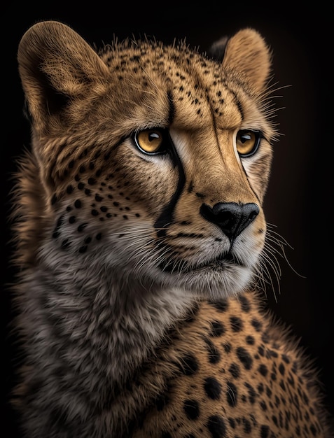 portrait of a cheetah. ai generated