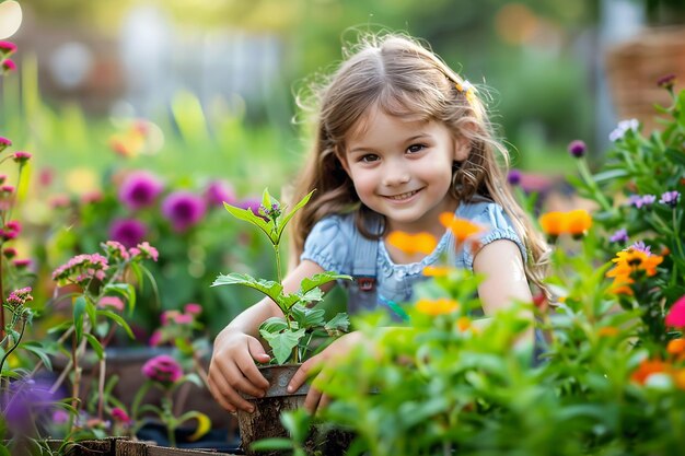 Portrait of Children as Budding Botanists Interest in Plant Life