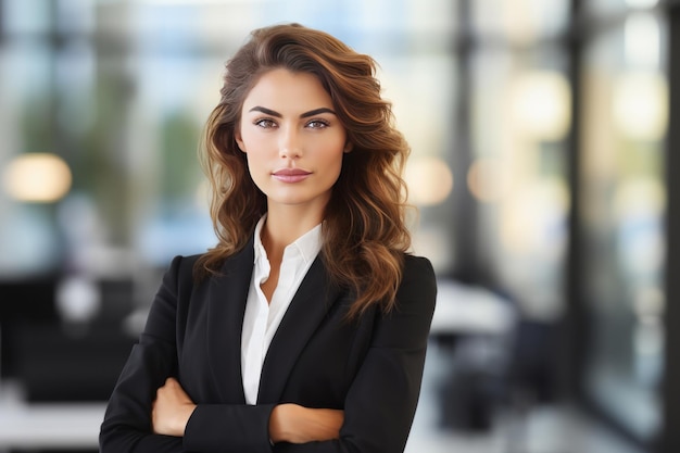 Portrait of confident businesswoman in office