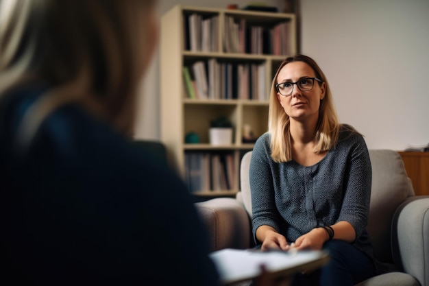 Portrait of a confident and compassionate female psychologist listening intently to her patient