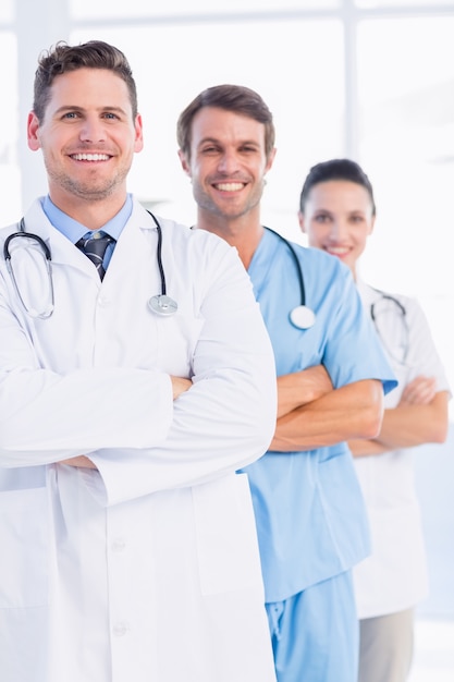 Portrait of confident happy group of doctors