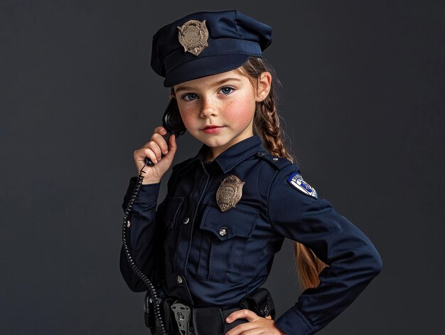 Photo portrait of a confident young police officer in uniform conveying authority and responsibility