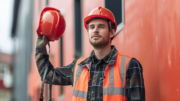 Portrait of Construction Worker at Construction Site