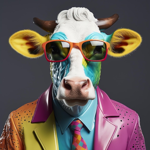 portrait of a cow generated by ai