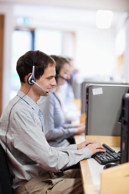 Portrait of a customer assistant working