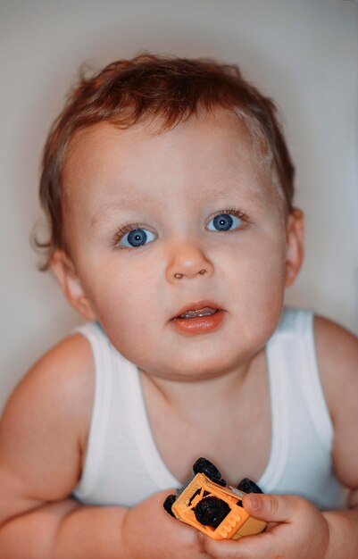 Portrait of cute baby boy