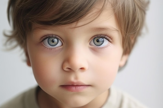 Portrait of cute child with big eye Generative Ai