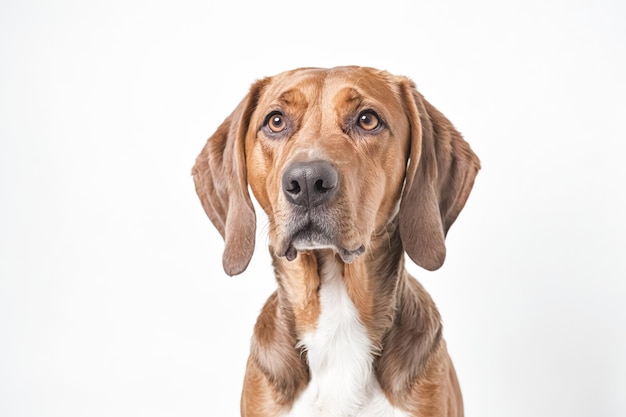 Portrait of a Cute Dog Looking Up