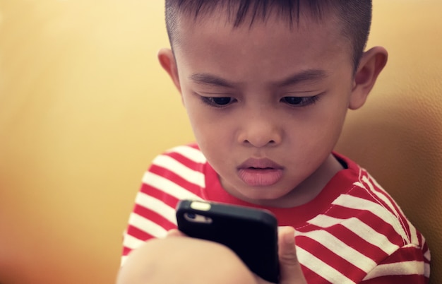 Portrait of a cute young Asian kid in Thailand