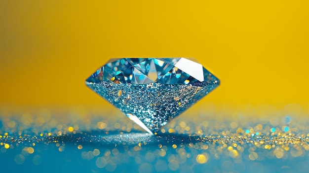 Portrait of a Diamond Shape Made from Glitter