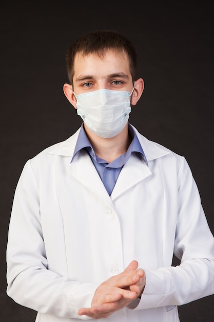 Portrait of a doctor in a mask