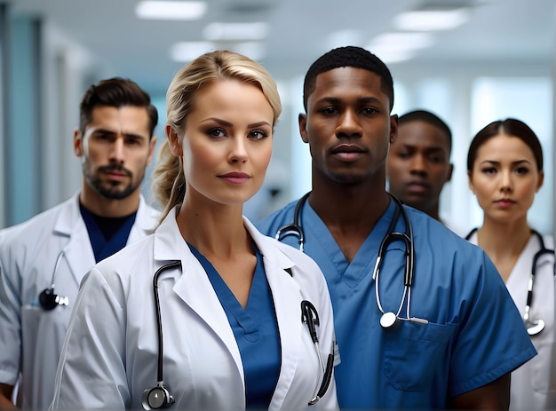 portrait of doctors in a hospital