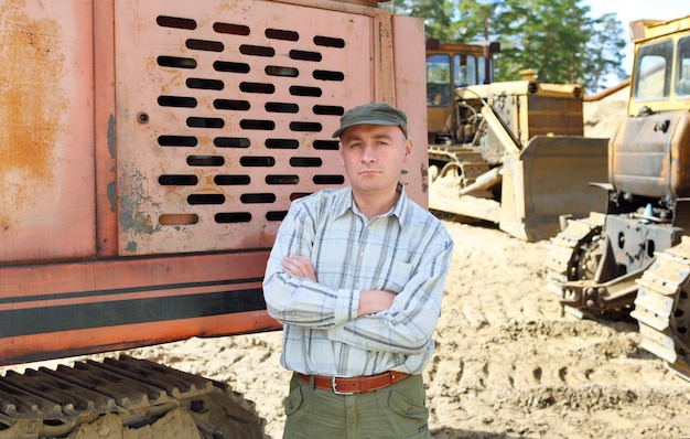 Portrait of a driver of construction equipment