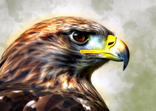 Portrait of an eagle background Colour portrait eagle Poupalar american bird