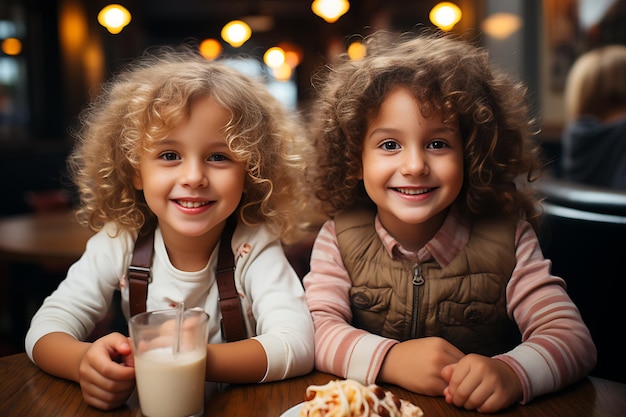 portrait of exciting preschool child with ice cream in summer