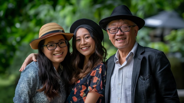 Portrait of family taken during the eldest daughters graduation