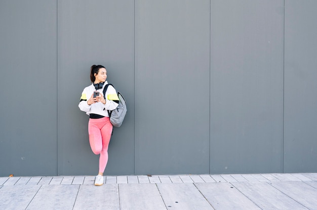 Portrait of female athlete in sportswear