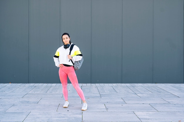 Portrait of female athlete in sportswear