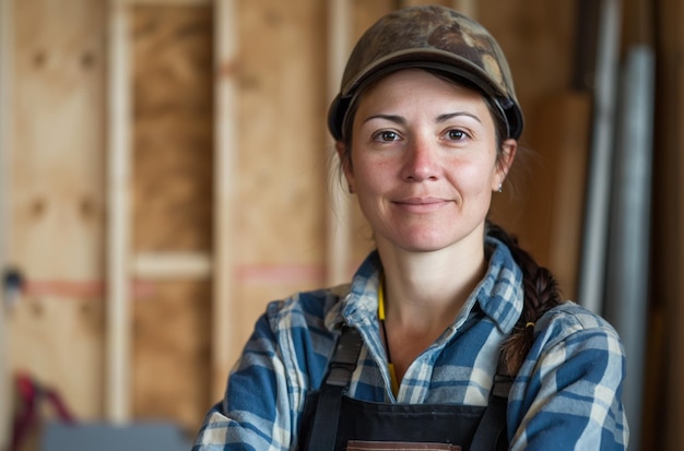 Photo portrait of a female carpenter