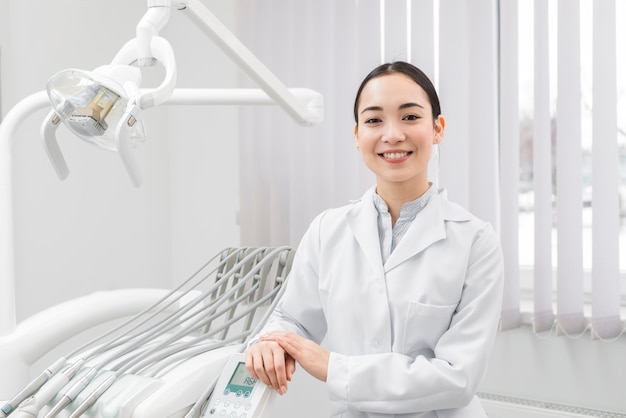 Portrait of female dentist