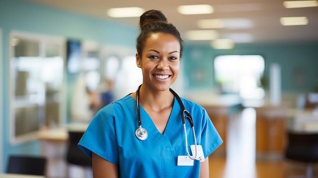 Portrait of a female nurse smiling