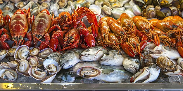 Photo portrait of fresh fish market finds at shoreline surprises