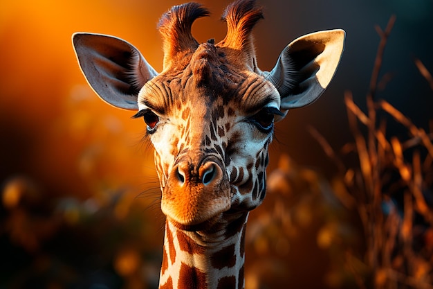 portrait of a giraffe