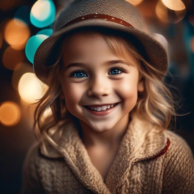 portrait of a girl smiling