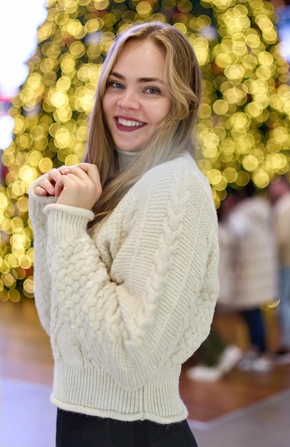 portrait of a girl in a sweater