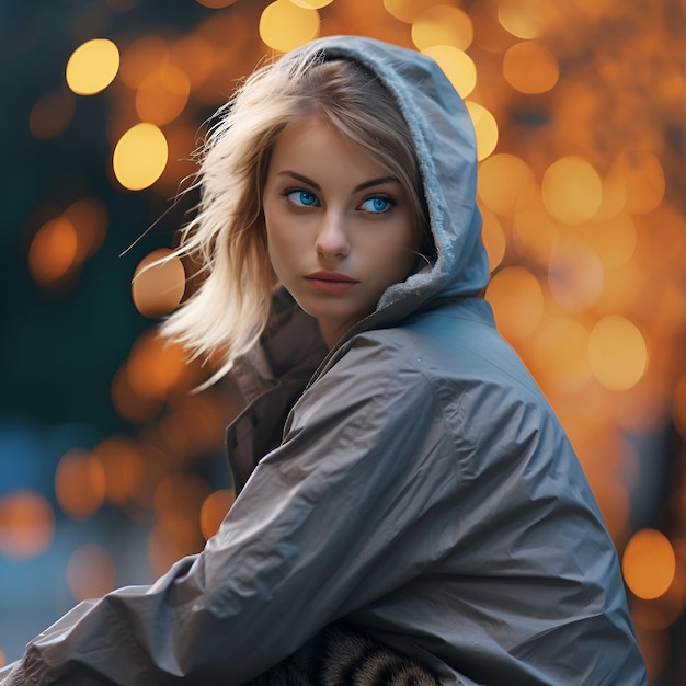 portrait of a girl with cat eyes