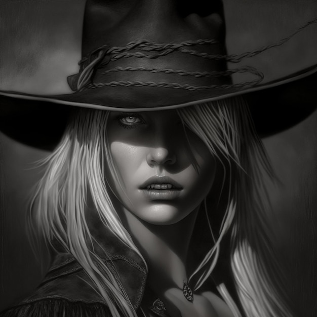 Portrait of a gothic western girl