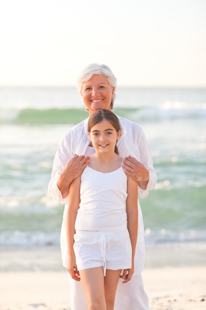 Portrait of a Grandmother with her granddaughter