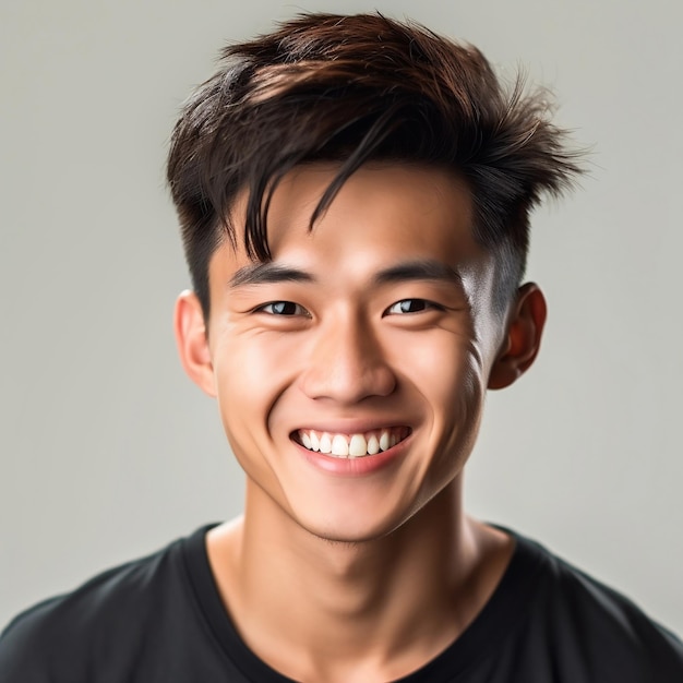 Portrait of handsome asian man Image generated by AI