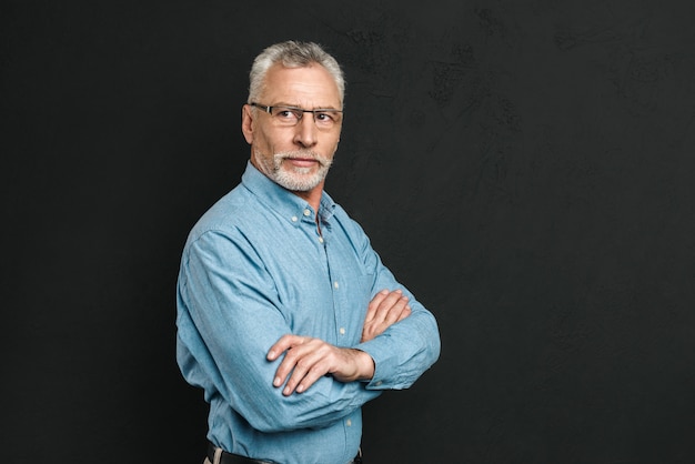 Portrait of a handsome mature man dressed in shirt