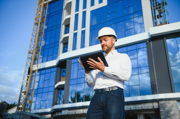 Portrait of an handsome young architect