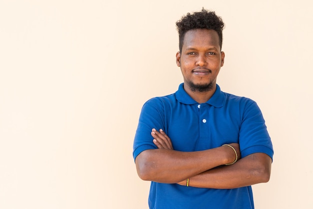 Portrait of handsome young black man