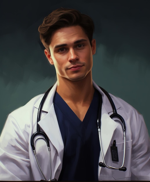 Portrait of an handsome young doctor