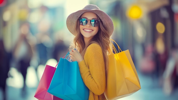 portrait of happy african american family holding shopping bags excited woman happy woman