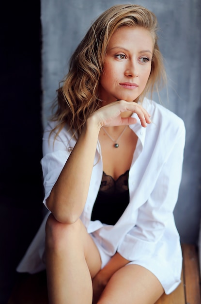 Portrait of happy beautiful smiling woman