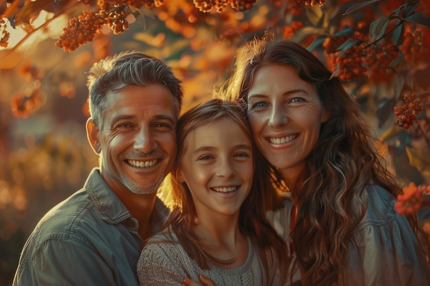 Portrait of a happy family smiling Portrait of a happy family