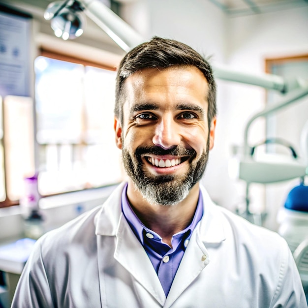 Portrait of a happy male dentist