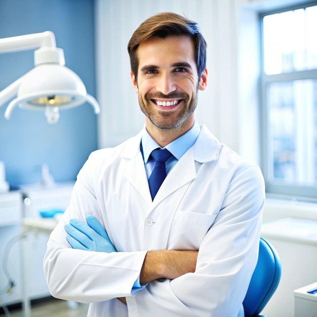 Portrait of a happy male dentist