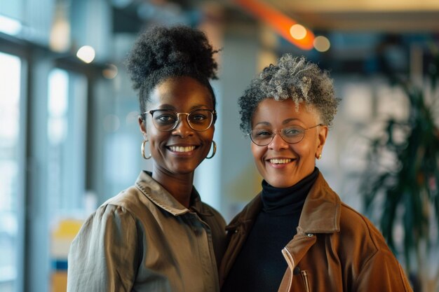 Portrait of happy multi ethnic business couple posing to camera